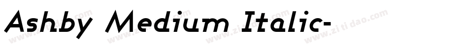 Ashby Medium Italic字体转换